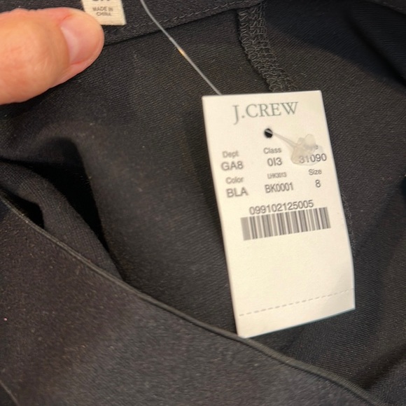 J Crew Black Pixie Pant Skinny Exposed Zipper Women’s Fitted Ankle Pant sz 8 NWT - Picture 6 of 6
